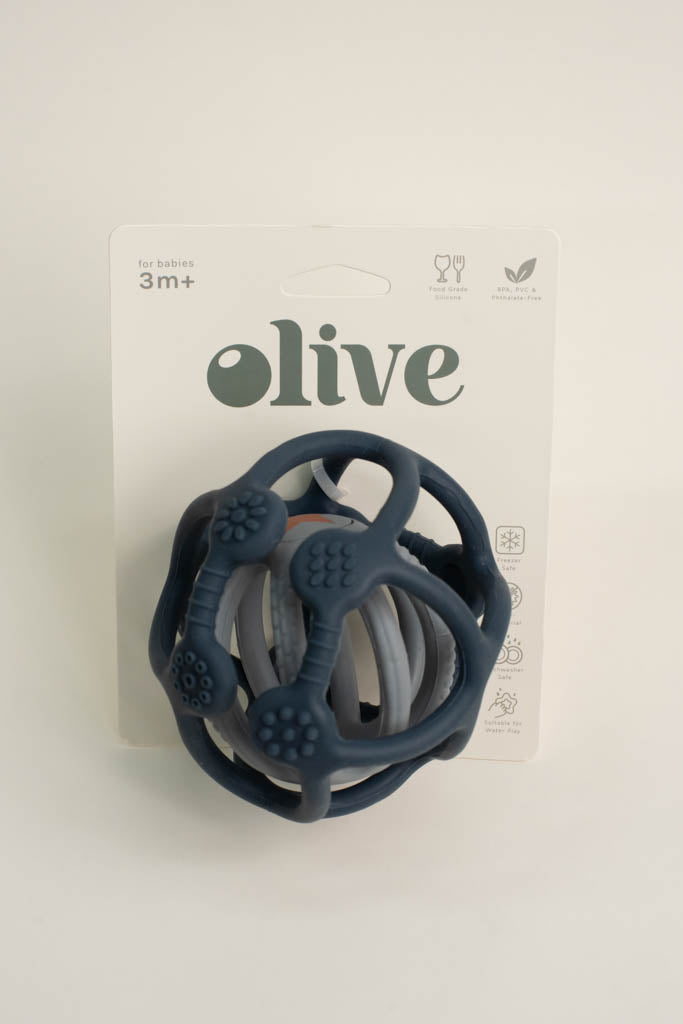 Easy-Grasp Sensory Ball - Blue and Grey