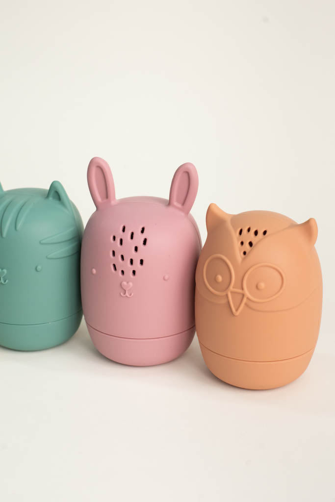 Olive Silicone Bath Toys - Set of 4
