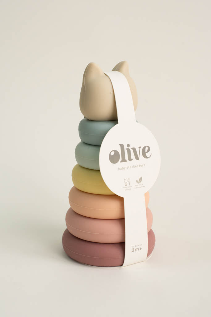 Baby Silicone Cat Stacker by Olive