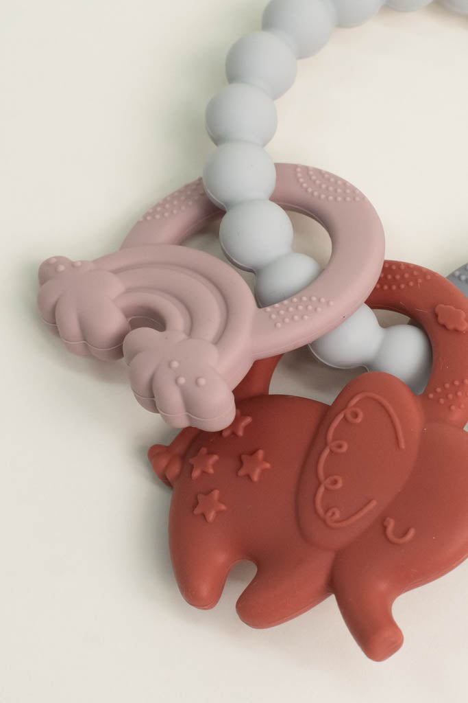 Silicone Red Elephant Teething Ring