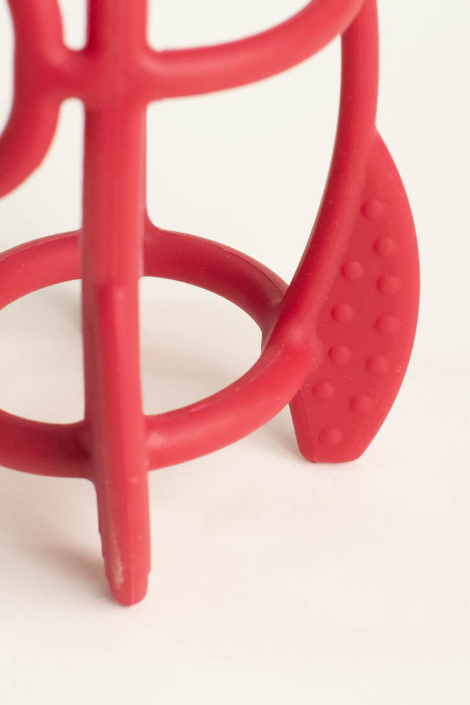 Baby Easy-Grasp Silicone Rocket Red