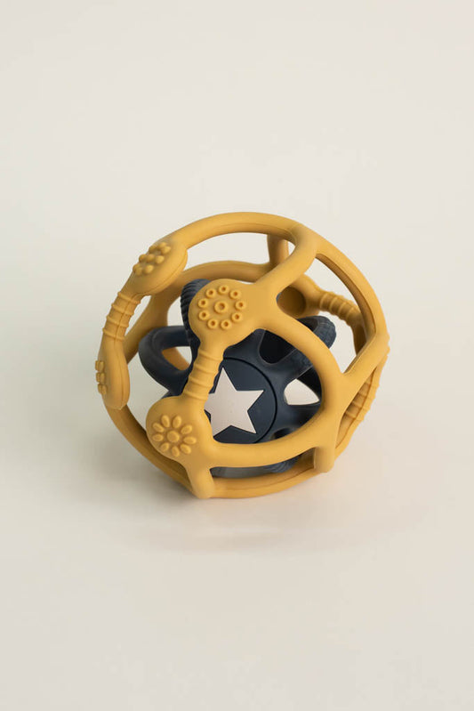 Easy-Grasp Sensory Ball Yellow and Navy